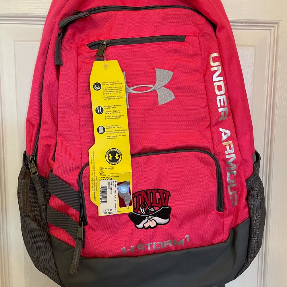 Under Armour Hot Pink backpack with UNLV logo. Make me an offer. 😊